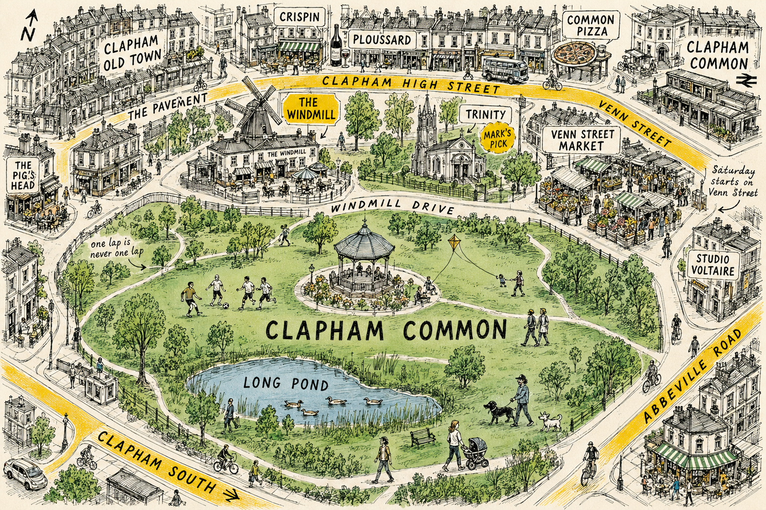 Illustrated KnokKnok guide to Clapham