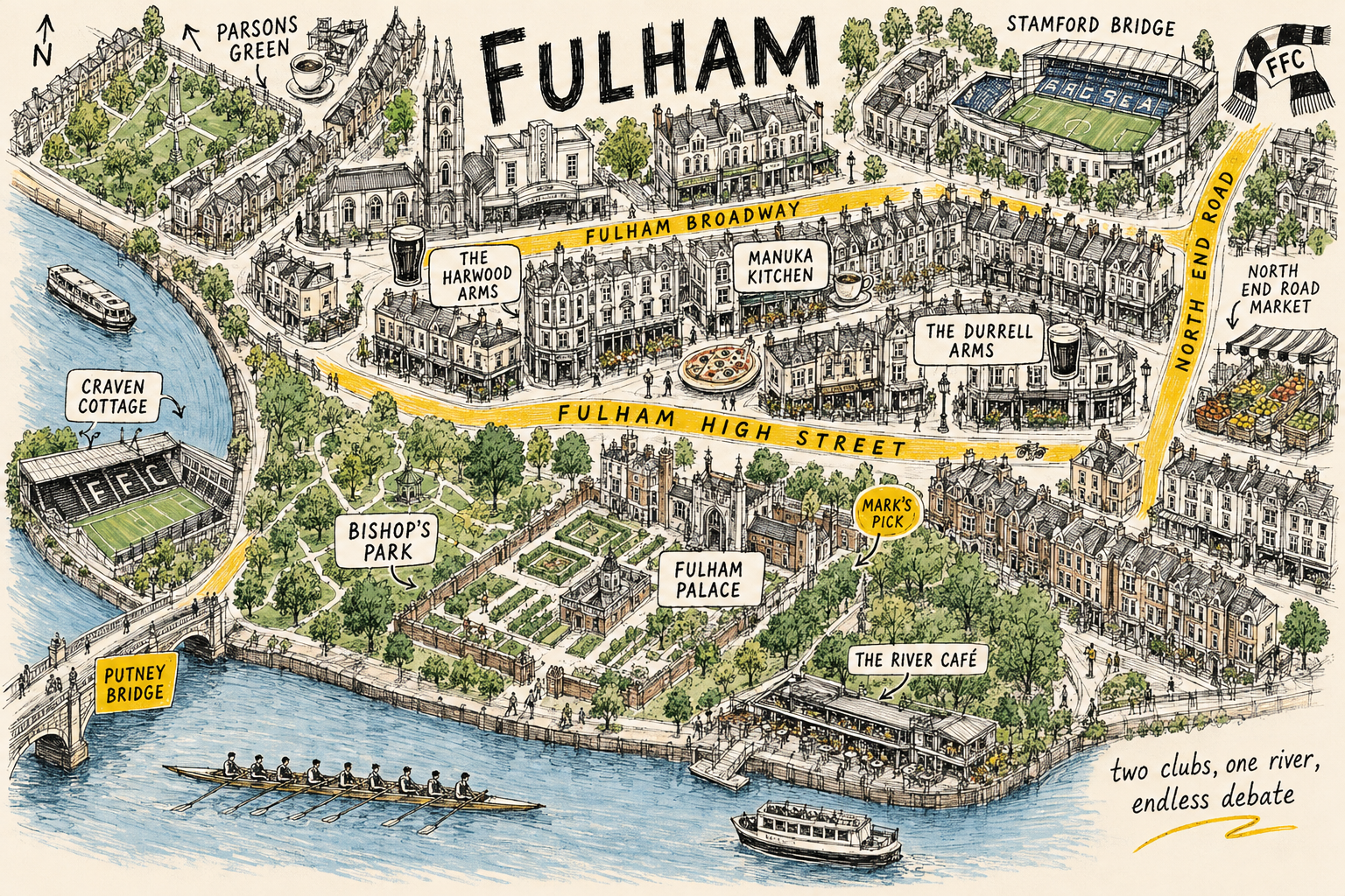Illustrated KnokKnok guide to Fulham