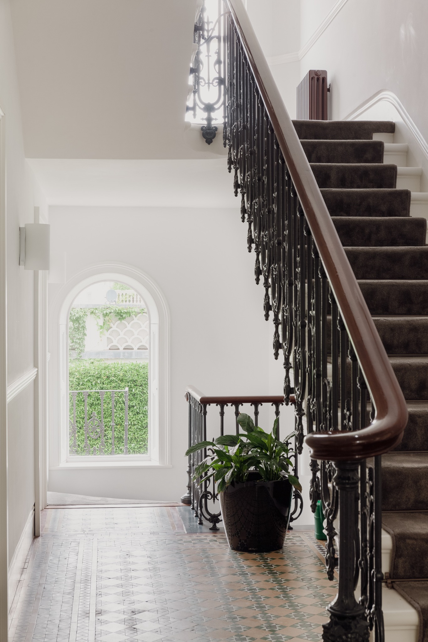 Original staircase inside a Holland Park house